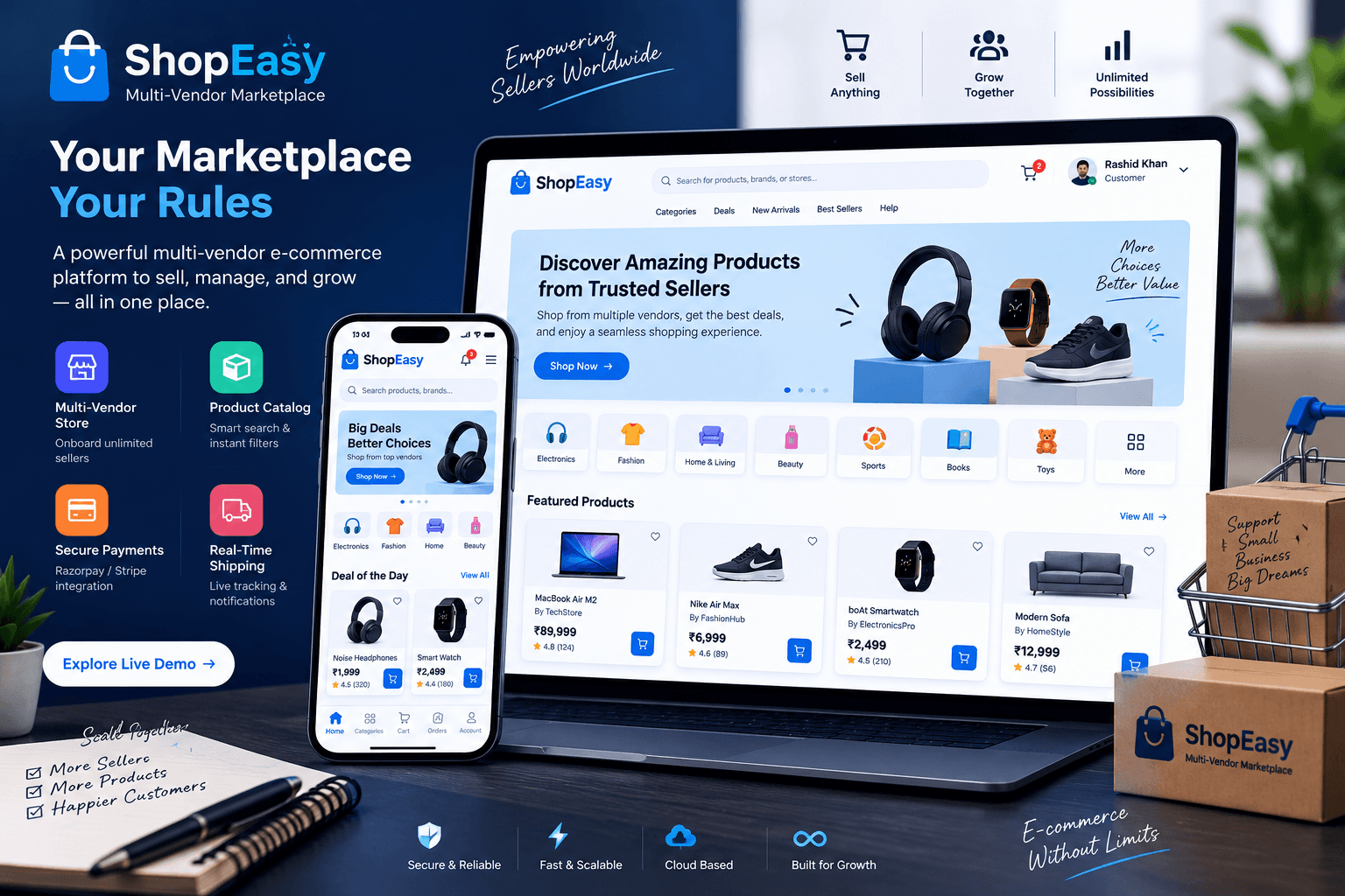 ShopEasy Multi-Vendor Marketplace
